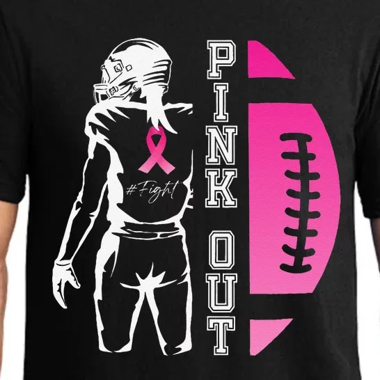 P.Ink Out Football Team Breast Cancer Awareness Month Gift Pajama Set