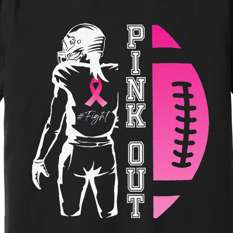 P.Ink Out Football Team Breast Cancer Awareness Month Gift Premium T-Shirt