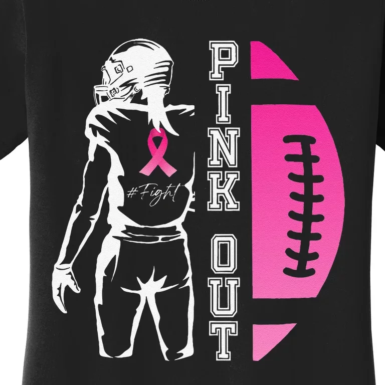 P.Ink Out Football Team Breast Cancer Awareness Month Gift Women's T-Shirt