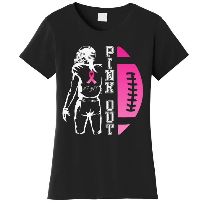 P.Ink Out Football Team Breast Cancer Awareness Month Gift Women's T-Shirt