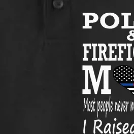 Police Officer Firefighter Fireman Mom Mother Dry Zone Grid Performance Polo