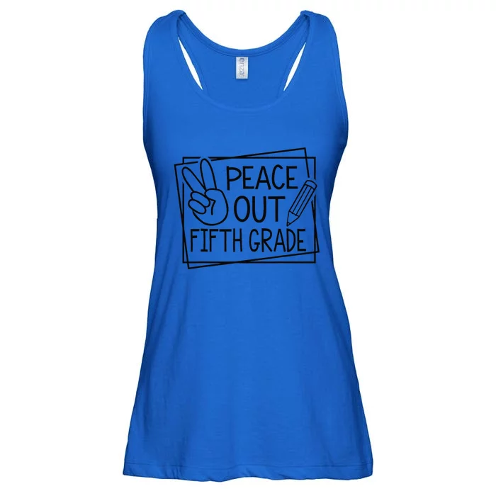 Peace Out Fifth Grade Last Day Of School Summer Break Ladies Essential Flowy Tank