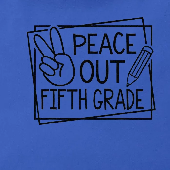 Peace Out Fifth Grade Last Day Of School Summer Break Zip Tote Bag