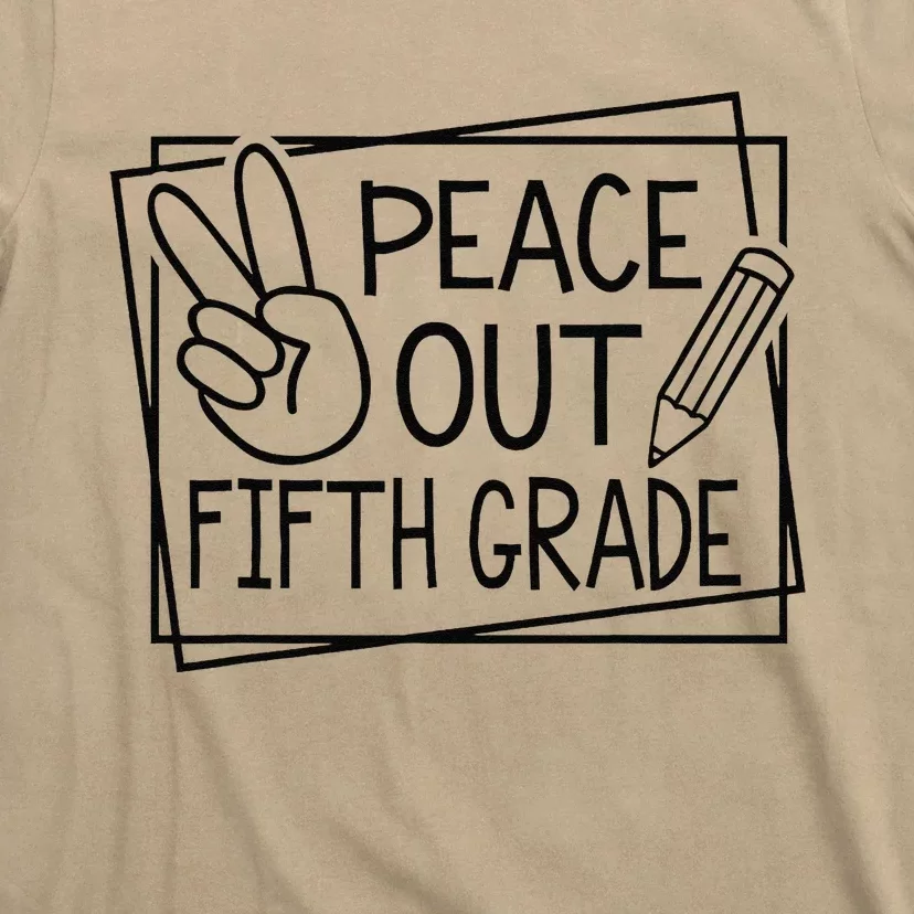 Peace Out Fifth Grade Last Day Of School Summer Break T-Shirt