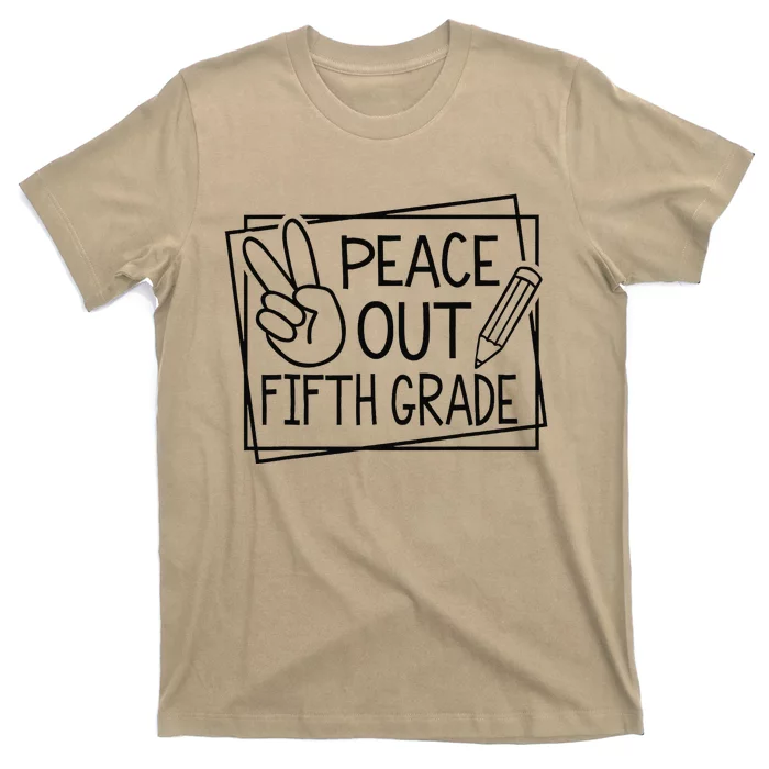 Peace Out Fifth Grade Last Day Of School Summer Break T-Shirt