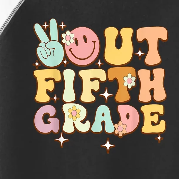 Peace Out Fifth 5th Grade Class Goodbye 5th Grade Toddler Fine Jersey T-Shirt