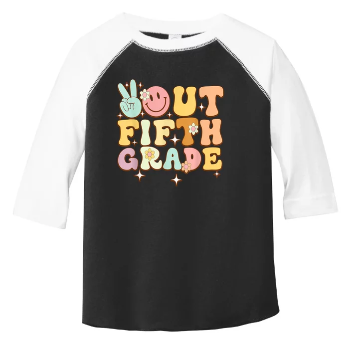 Peace Out Fifth 5th Grade Class Goodbye 5th Grade Toddler Fine Jersey T-Shirt