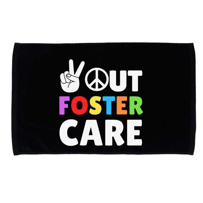 Peace Out Foster Care Parent Adoption Announcement Day Microfiber Hand Towel