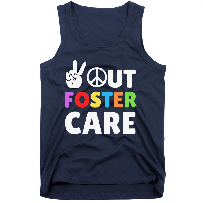 Peace Out Foster Care Parent Adoption Announcement Day Tank Top