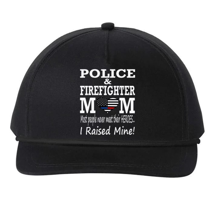 Police Officer Firefighter Fireman Mom Mother Snapback Five-Panel Rope Hat