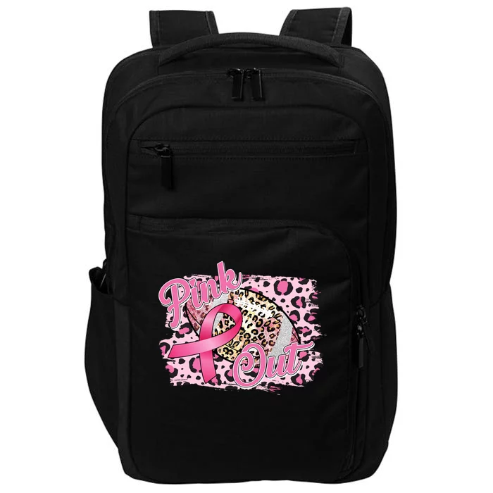 Pink Out Football Breast Cancer Awareness Impact Tech Backpack