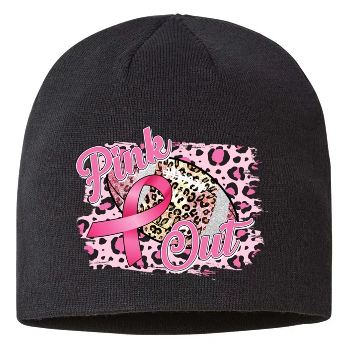 Pink Out Football Breast Cancer Awareness 8 1/2in Sustainable Knit Beanie