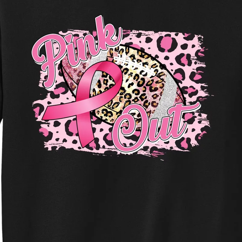 Pink Out Football Breast Cancer Awareness Tall Sweatshirt