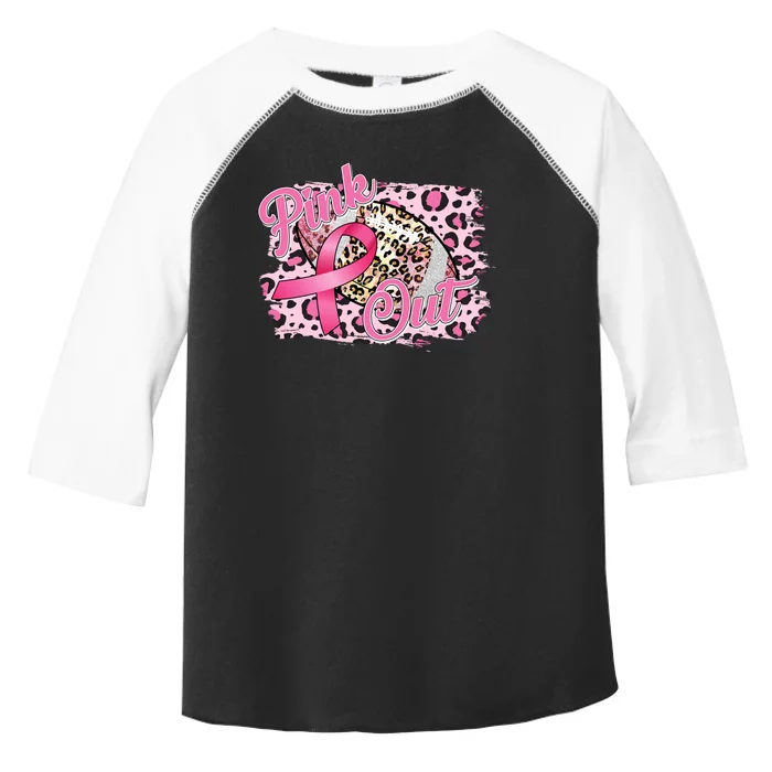 Pink Out Football Breast Cancer Awareness Toddler Fine Jersey T-Shirt