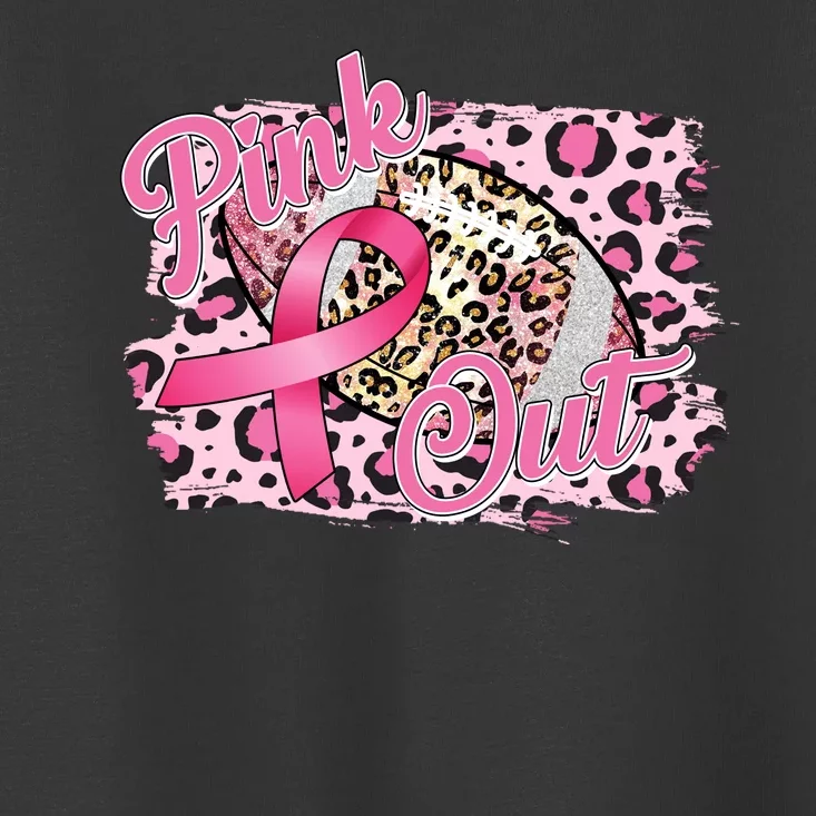 Pink Out Football Breast Cancer Awareness Toddler T-Shirt