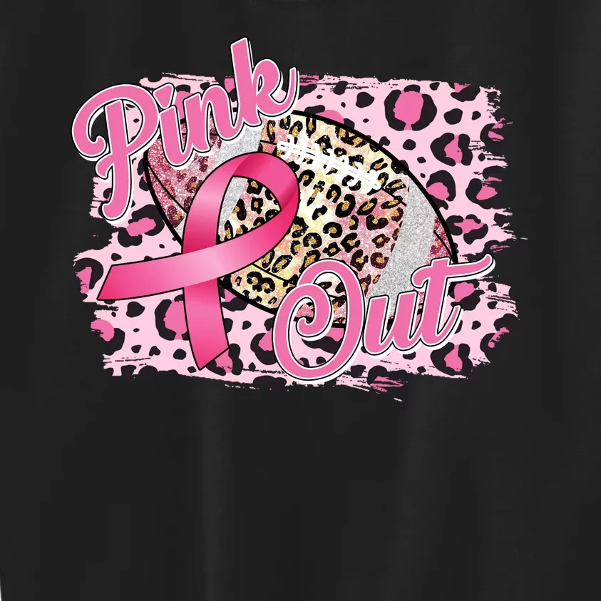 Pink Out Football Breast Cancer Awareness Kids Sweatshirt