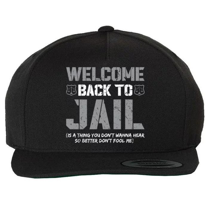 Probation Officer Funny Instructive Quote Parole Officer Gift Wool Snapback Cap