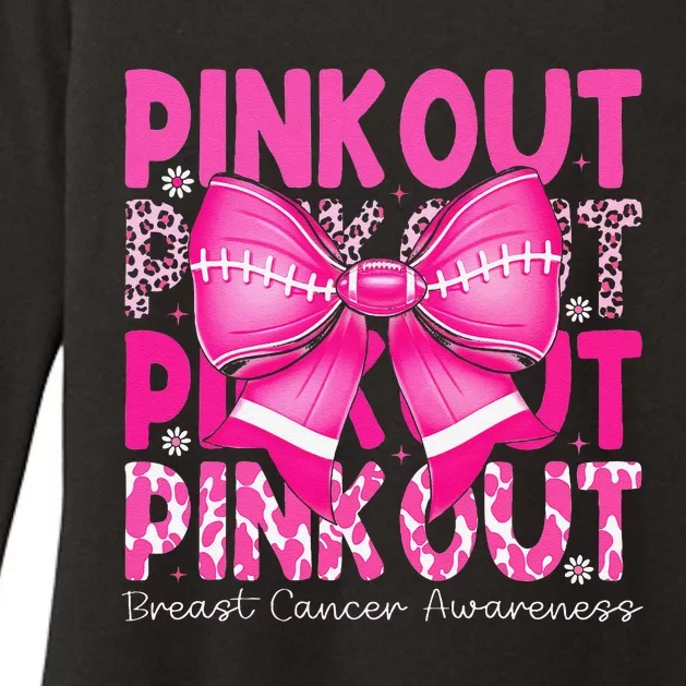 P.Ink Out Football Breast Cancer Awareness Gift Womens CVC Long Sleeve Shirt