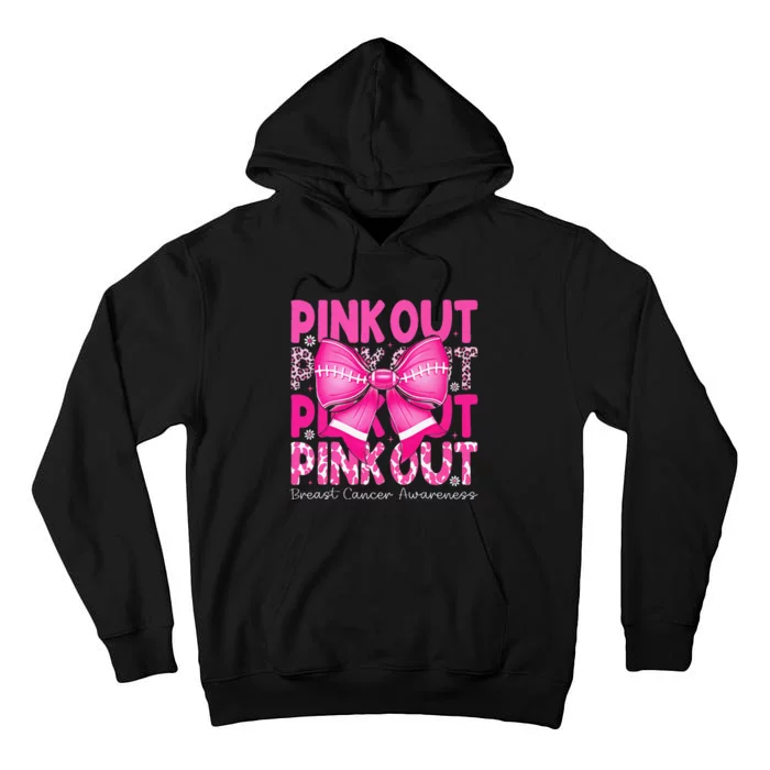 P.Ink Out Football Breast Cancer Awareness Gift Tall Hoodie