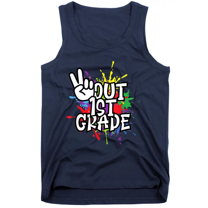 Peace Out First 1st Grade Happy Last Day Tank Top