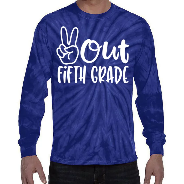 Peace Out Fifth Grade Tie-Dye Long Sleeve Shirt