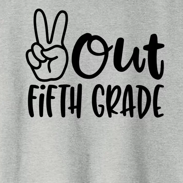 Peace Out Fifth Grade Women's Crop Top Tee