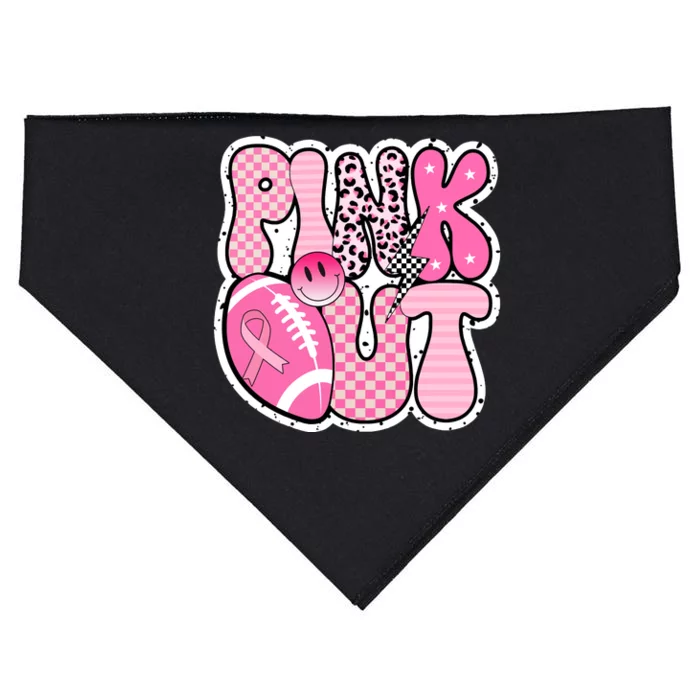 Pink Out Football Team Breast Cancer Awareness USA-Made Doggie Bandana