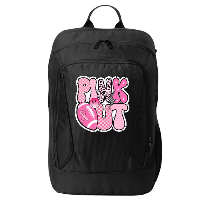 Pink Out Football Team Breast Cancer Awareness City Backpack