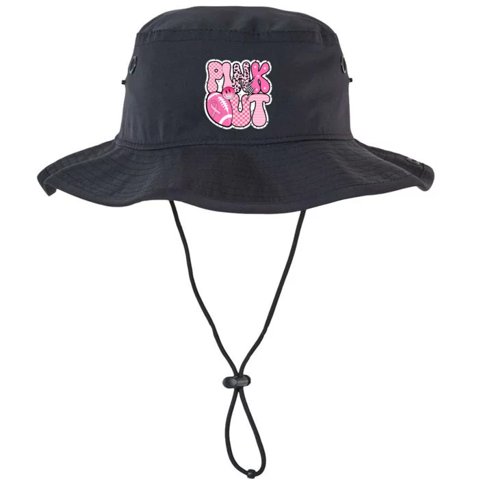 Pink Out Football Team Breast Cancer Awareness Legacy Cool Fit Booney Bucket Hat