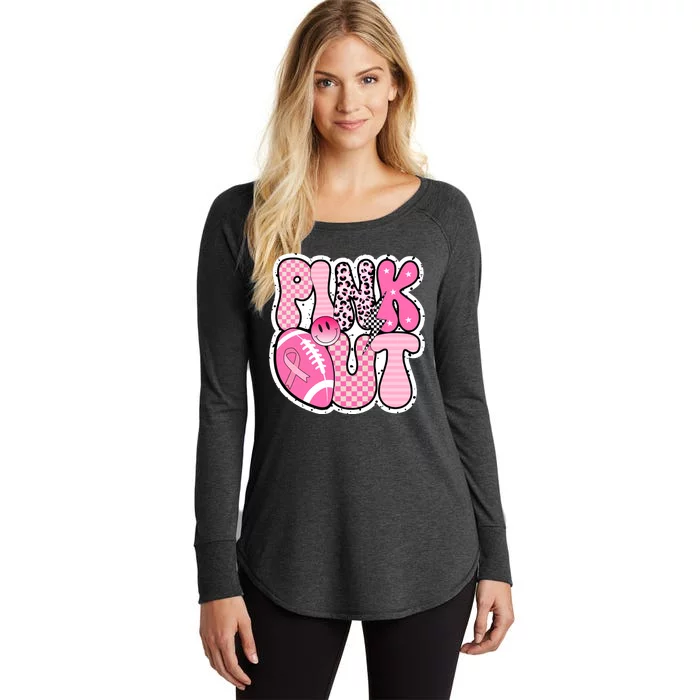 Pink Out Football Team Breast Cancer Awareness Women's Perfect Tri Tunic Long Sleeve Shirt