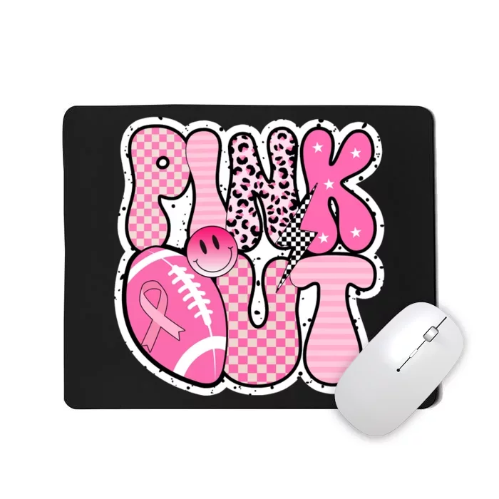 Pink Out Football Team Breast Cancer Awareness Mousepad