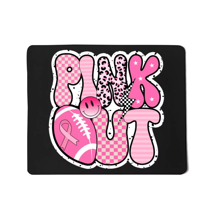 Pink Out Football Team Breast Cancer Awareness Mousepad