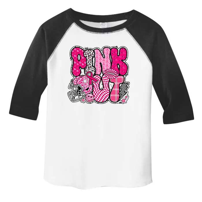 Pin.K Out Football Breast Cancer Awareness Toddler Fine Jersey T-Shirt