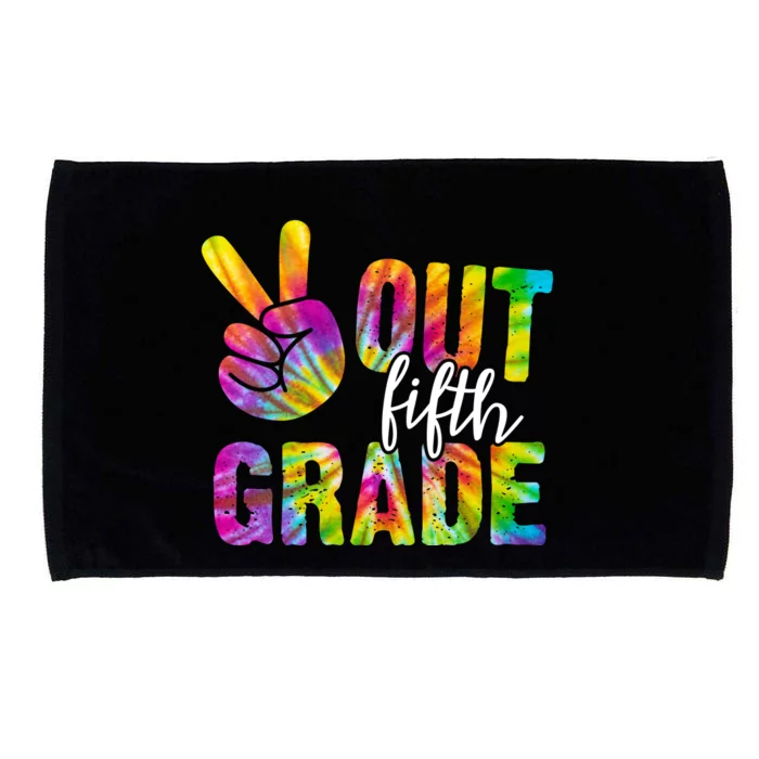 Peace Out Fifth Grade Colorful Microfiber Hand Towel