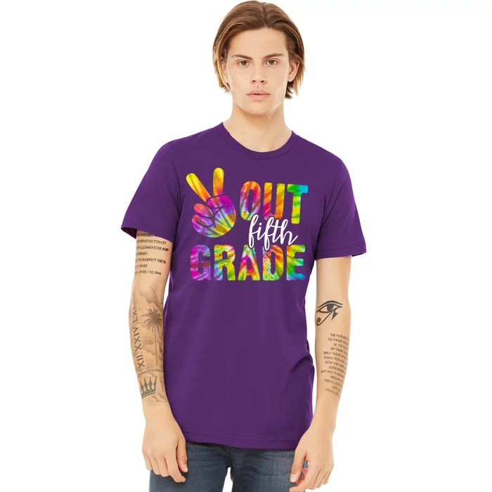 Peace Out Fifth Grade Colorful Premium T-Shirt