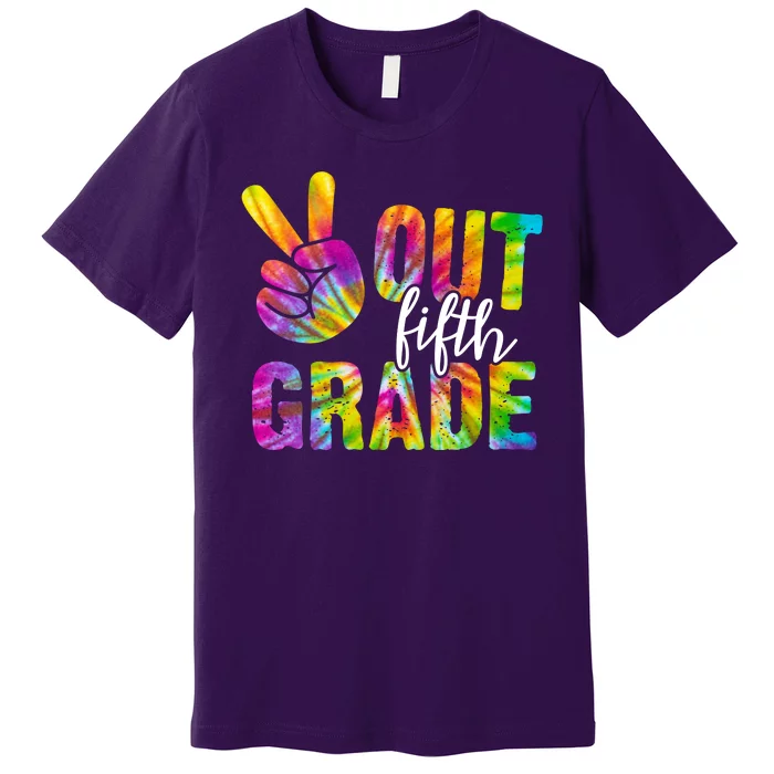 Peace Out Fifth Grade Colorful Premium T-Shirt