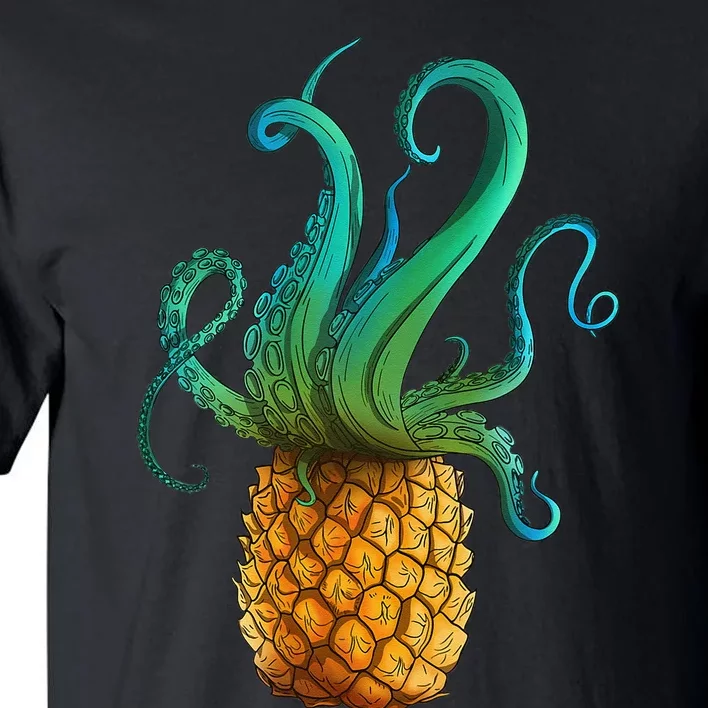 Pineapple Octopus Funny Summer Tee Tall T-Shirt