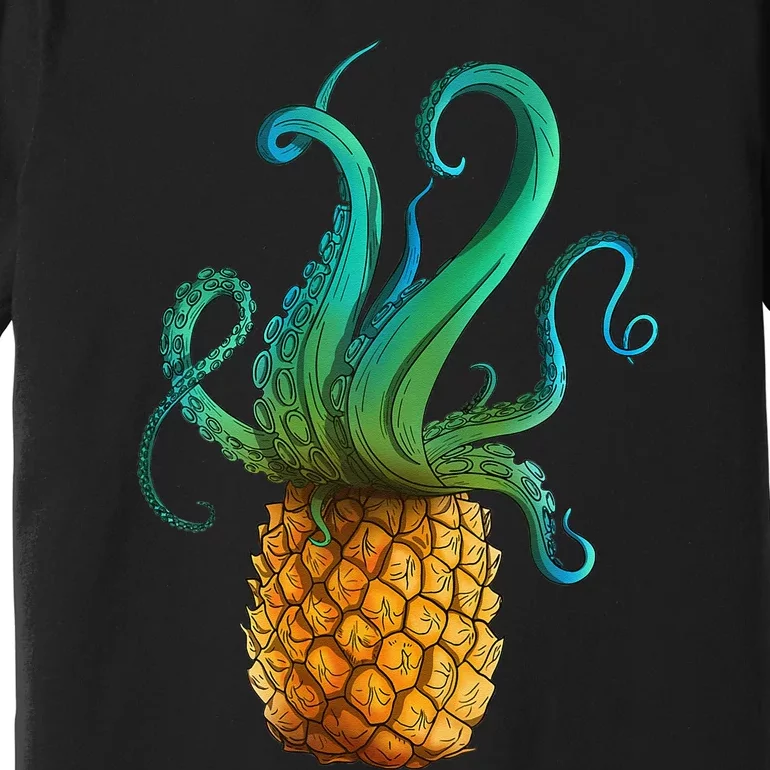 Pineapple Octopus Funny Summer Tee Premium T-Shirt