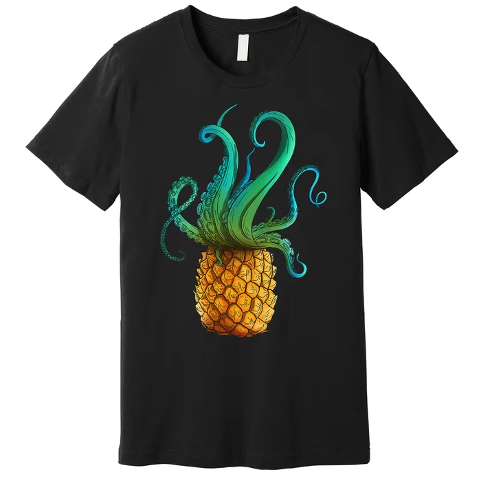 Pineapple Octopus Funny Summer Tee Premium T-Shirt