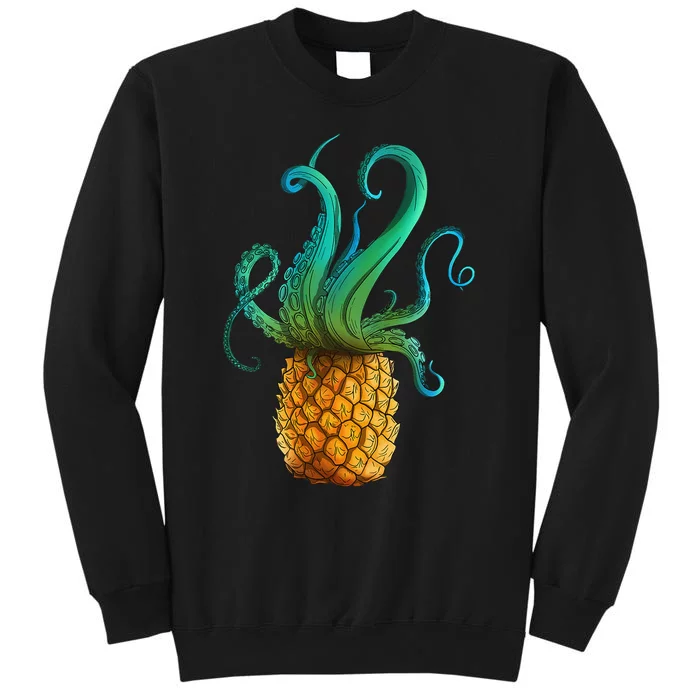 Pineapple Octopus Funny Summer Tee Tall Sweatshirt