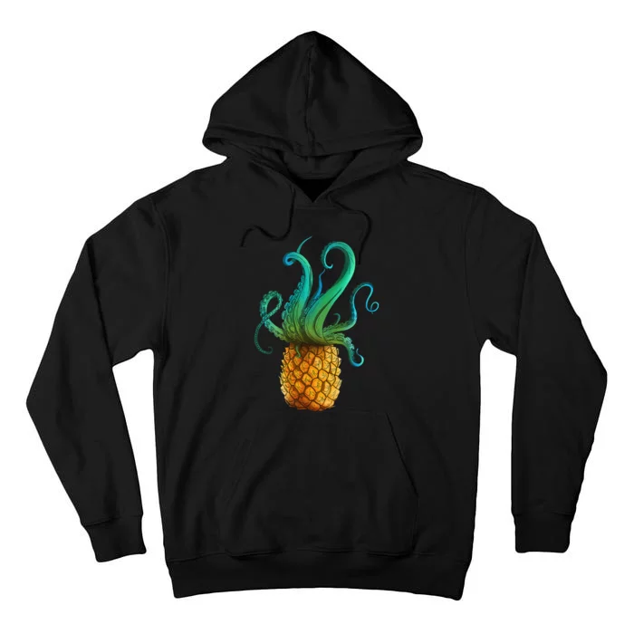 Pineapple Octopus Funny Summer Tee Tall Hoodie