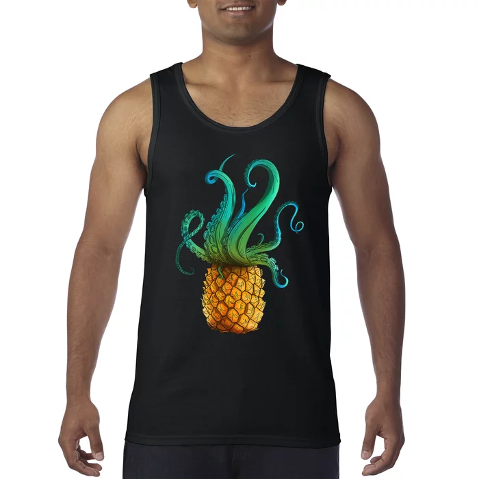 Pineapple Octopus Funny Summer Tee Tank Top