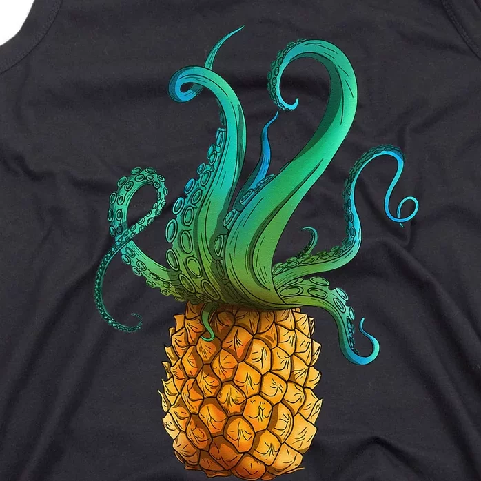 Pineapple Octopus Funny Summer Tee Tank Top