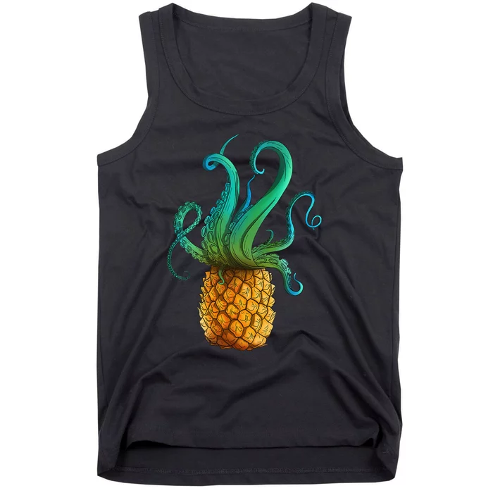 Pineapple Octopus Funny Summer Tee Tank Top