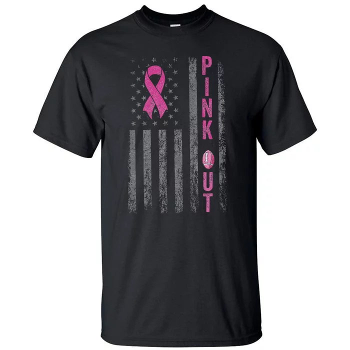 P.Ink Out Football Team Breast Cancer Awareness Month Gift Tall T-Shirt