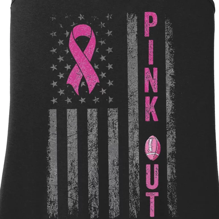 P.Ink Out Football Team Breast Cancer Awareness Month Gift Ladies Essential Tank