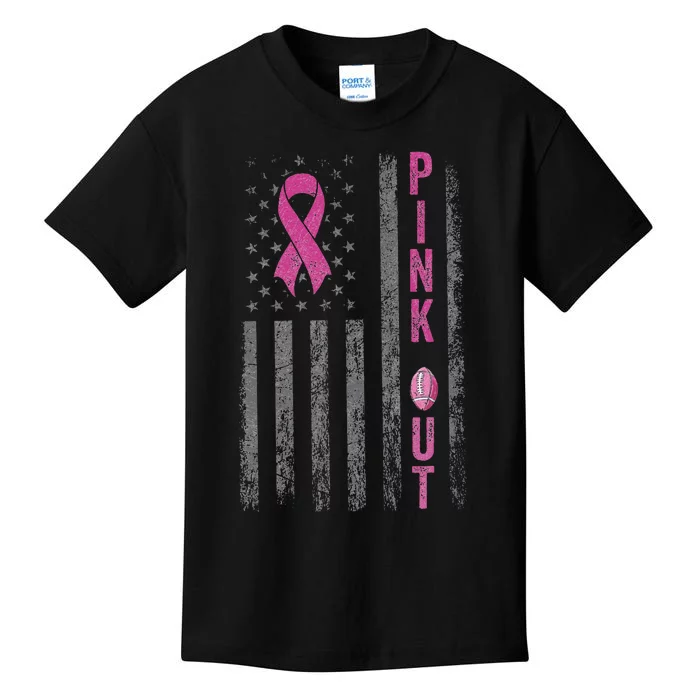 P.Ink Out Football Team Breast Cancer Awareness Month Gift Kids T-Shirt