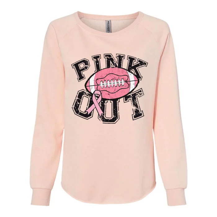 P.I.N.K. Out Football Team Breast Cancer Awareness Month Womens California Wash Sweatshirt