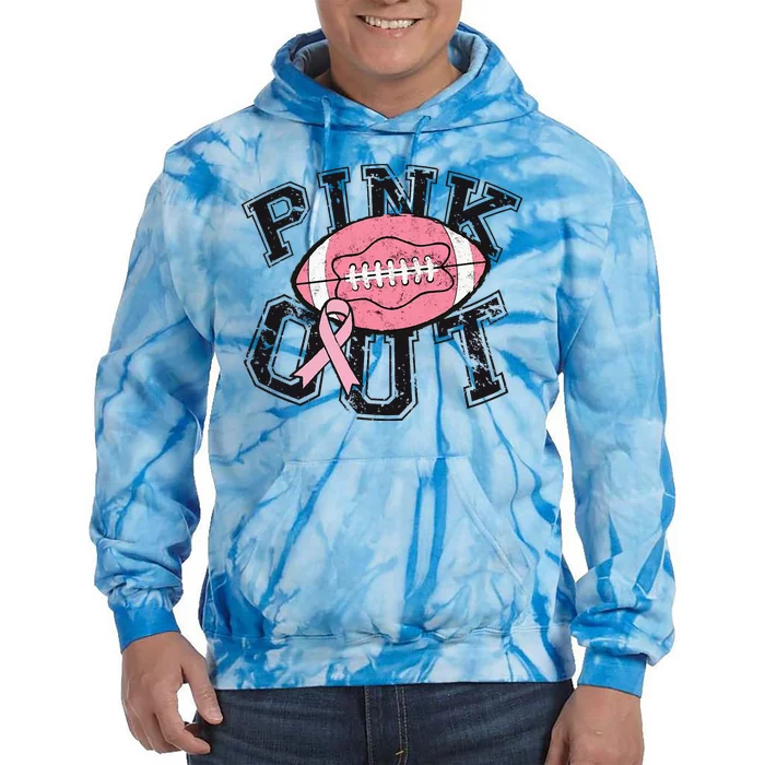 P.I.N.K. Out Football Team Breast Cancer Awareness Month Tie Dye Hoodie