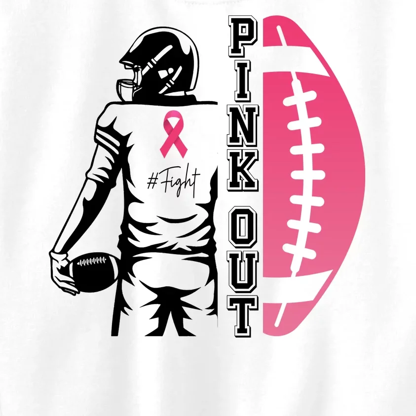 Pink Out Football Team Fight Breast Cancer Awareness Kids Sweatshirt